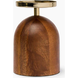Coincasa ξύλινο κηροπήγιο με μεταλλική βάση 20 cm - 006814393 Καφέ