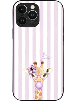 Sonique Stripe Stories Series Θήκη Giraffe with Bubblegum Lilac (iPhone 13 Pro Max)