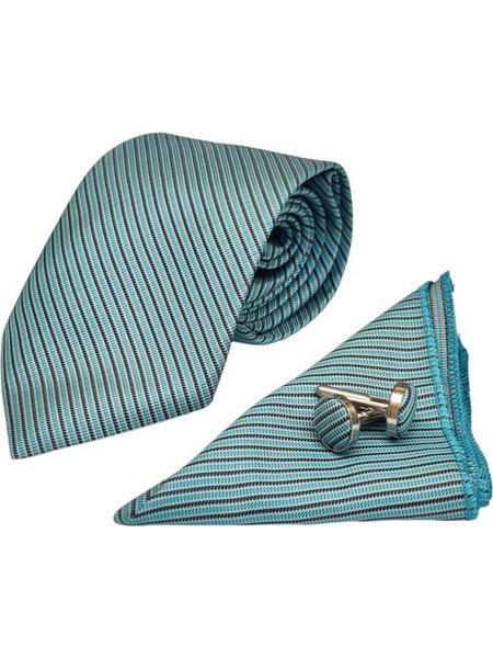 Σετ Γραβάτα με Ποσέτ Golden Stripe