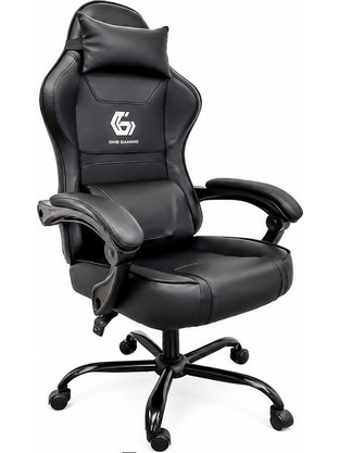Gembird GC-04-BL Καρέκλα Gaming από Τεχνητό Δέρμα Μαύρη