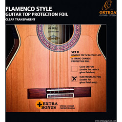 ORTEGA OERP-FLAM1 Full Top Protection Foil Διάφανη Προστατευτική Μεμβράνη για Κλασική & Ακουστική Κιθάρα