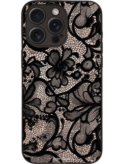 Sonique Diva Series Back Cover Μαύρη Δαντέλα (iPhone 15 Pro Max)