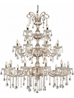 Artekko Chandelier Helios Πολυέλαιος 24φωτος Ε14 με Σαμπανιζέ Κρύσταλλα (100x100x180)cm