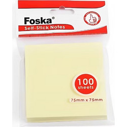 Αυτοκόλλητες Σημειώσεις 75x75mm - Κίτρινο - 100 φύλλα P7676