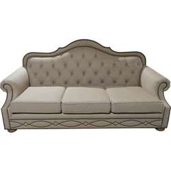 Keleman Τριθέσιος Καναπές Σκούρο Μπεζ 229x106x110cm 342-3/019