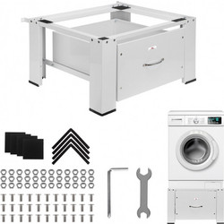Maclean washer / dryer base with drawer, max load 150kg, white, MC-117 W MC-117 W