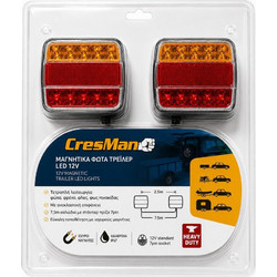 Φώτα τρέιλερ Cresman led με μαγνήτη 12v
