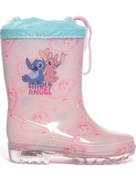 Disney Stitch & Angel Γαλοτσάκι Με Φωτάκια Ροζ