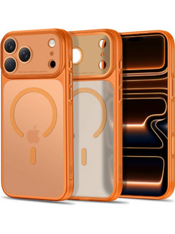 Tech-Protect MagPrime MagSafe CC Back Cover Matte Orange (iPhone 18 Pro / 17 Pro)