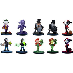 DC Comics QMx Q-Fig - Μίνι Φιγούρες (Σετ 10 Τεμάχια)