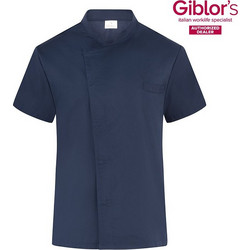 Σακάκι Σεφ Federico Slim Fit Μπλε - Από Ελαφριά Ποπλίνα 25P08G393 Μπλε Giblor's