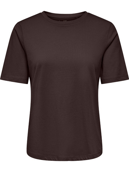 ONLY ONLHAPPY S/S O-NECK TEE PR JRS 15378843-Coffee Bean DarkBrown