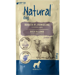 NATURAL Lamb with blueberries - wet dog food - 500g