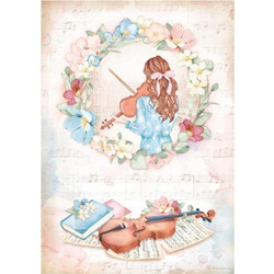 Stamperia Ριζόχαρτο Decoupage A4 (21x29,7cm) Create Happiness Oh la la Violin