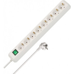 Πολύπριζο Brennenstuhl 1159320028 - 8x Schuko - Με Διακόπτη On/Off - Καλώδιο 3m - White 1159320028
