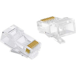 POWERTECH βύσμα RJ45 CAB-N447, ανοιχτού τύπου, Cat 6/6a UTP, διάφανο, 50τμχ