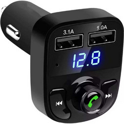X8 πομπός FM αυτοκινήτου, Bluetooth 5.0, MP3 Player, Διπλό USB 3.1A, Hands-free, 12-24V