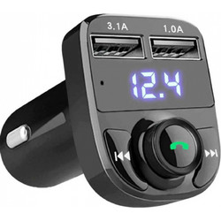 Modulator Auto Μπλεtooth 2xUsb 3.1A si Voltmetru