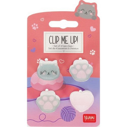 κλιπ για μαλλιά Legami - Clip Me Up - set of 4 mini hair Clips - Kitty