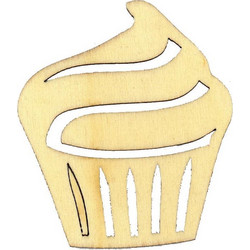 Cup cake ξύλινο 6.5x5,7x0,3εκ