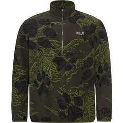 Μπλούζα Fleece ανδρική Paw Era 100 Print Hz M Jack Wolfskin Πράσινο-Χακί