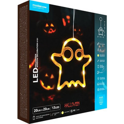 Διακοσμητικό Παραθύρου Modee Halloween LED Φάντασμα (20x20 εκ.)