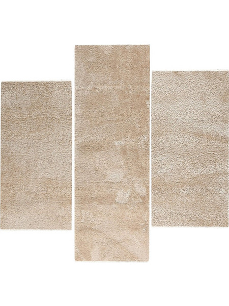 Χαλιά Κρεβατοκάμαρας (Σετ 3τμχ) Polcarpet Satin Shaggy Gold
