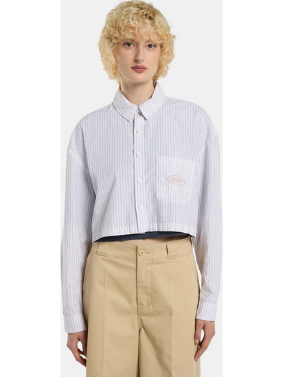 Dickies Shalimar Cropped Γυναικείο Πουκάμισο Λευκό DK0A8DED0WH1