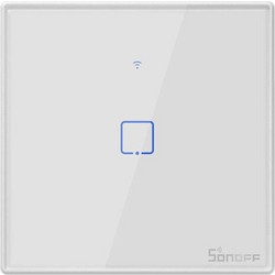 SONOFF T2EU1C-RF Ασύρματος Διακόπτης Αφής RF 433MHz 1 Καναλιού Άσπρο
