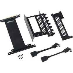 CableMod κάθετη θήκη καρτών γραφικών με PCIe x16 Riser καλώδιο, 1x DisplayPort, 1x HDMI - Μαύρο