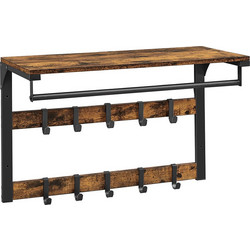 Vasagle Wall Coat Rack with Shelf 65 x 30 x 42 cm (LCR101B01) (VASLCR101B01)