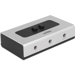 Delock 2-θύρων διακόπτης 3.5 mm (Klinke) χειροκίνητος, αμφίδρομος