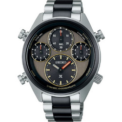 Seiko Prospex Ανδρικό Ρολόι Χρονογράφος Solar με Ασημί Μεταλλικό Μπρασελέ SFJ005P1