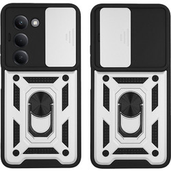 Sonique Ring Armor CamPro Θήκη για Xiaomi Redmi 15 4G / Redmi 15 5G Silver