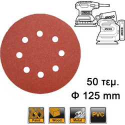 Γυαλόχαρτο P180 125mm INGCO AKRS1250511180 787211180