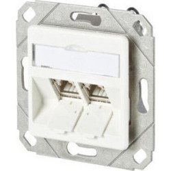 METZ CONNECT C6Amodul 2 θύρες RJ45 Cat6A εντοιχισμού (flush-mount) λευκό RAL9010