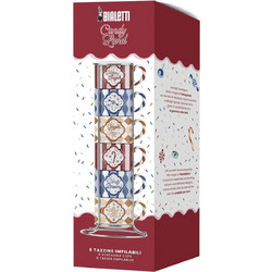 Bialetti Σετ Φλιτζάνια Espresso από Πορσελάνη Λευκά 60ml 6τμχ