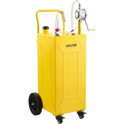 VEVOR 113.6L Fuel Gas Caddy, Carbon Steel, Φορητό δοχείο αποθήκευσης μεταφοράς καυσίμου με χειροκίνητη αντλία και 4 τροχούς, δοχείο βενζίνης ντίζελ, για αυτοκίνητα, χορτοκοπτικά, ATV, σκάφη, μοτοσικλέ