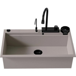 Sanitec Ultra Granite Quartz 850 Multi Ένθετος Νεροχύτης Γρανίτη Ματ Sienna 79x50cm