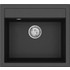 Helika Quadro SQQ100-601 Ένθετος Νεροχύτης Γρανίτη Μαύρος 56.5x51cm