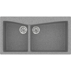 Sanitec Classic 326 Επικαθήμενος Νεροχύτης Γρανίτη Ματ Granite Grey 93x51cm