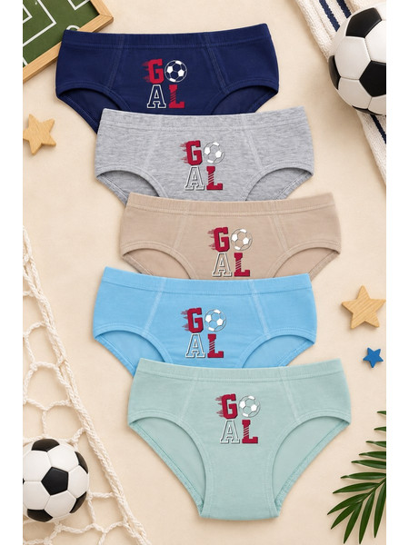 Παιδικά Βαμβακερά Σλιπ Αγόρι Σετ 5Pack S0155 - ΠΟΛΥΧΡΩΜΟ