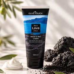 Olive Touch Black Lava Effect Ενυδατική Αντιγηραντική & Αναπλαστική Κρέμα Χεριών & Νυχιών 100ml