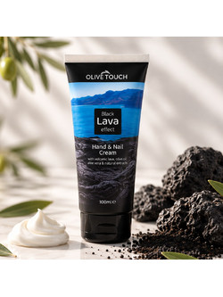 Olive Touch Black Lava Effect Ενυδατική Αντιγηραντική & Αναπλαστική Κρέμα Χεριών & Νυχιών 100ml