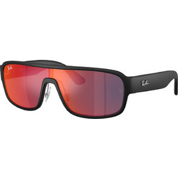 Ray-Ban RB2233 901S6P Ανδρικά Γυαλιά Ηλίου Μάσκα Κοκάλινα Μαύρα με Ροζ Φακό