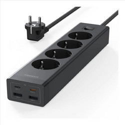 Tessan Πολύπριζο 4 Θέσεων με 2 USB-A, 2 USB-C, Διακόπτη και Καλώδιο 2m - TS-PS03DE00