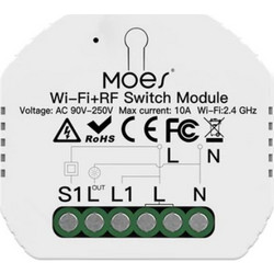 MOES WRM-104B-MS Έξυπνος Διακόπτης Φωτός WiFi/RF433 2Gang