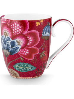 PIP STUDIO - ΠΟΡΣΕΛΑΝΙΝΗ ΚΟΥΠΑ XL BLOOMING TALES DARK RED 450ml