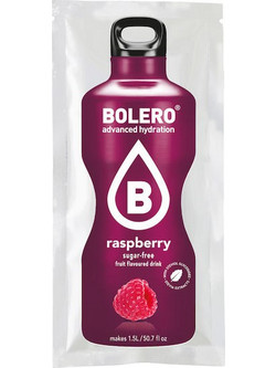 Bolero Χυμός σε Σκόνη Για 1.5L Νερό Raspberry fruit(Σμέουρο) Χωρίς Ζάχαρη 9gr