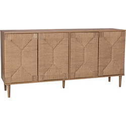 Liberta-Maison Sisal Μπουφές 4ΠΟΡΤΕΣ Φυσικό 160x39x78.5cm 05-0828